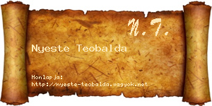 Nyeste Teobalda névjegykártya
